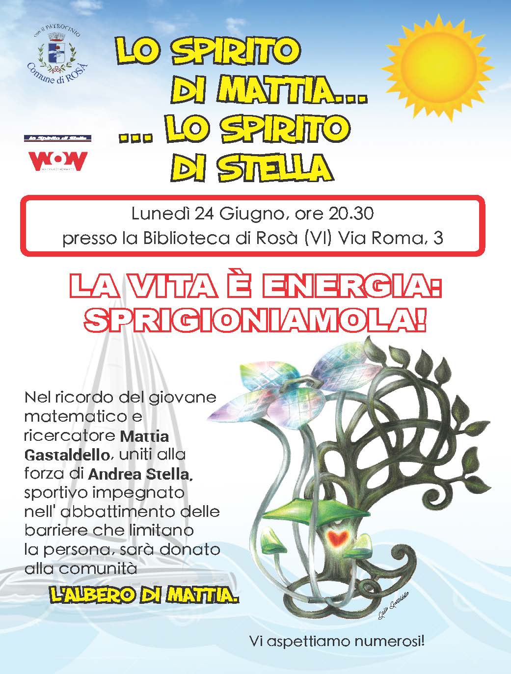 In Biblioteca "Lo spirito di Mattia ... lo spirito di Stella"